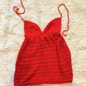 Women’s WHO A U California Style Knit Red Top M
